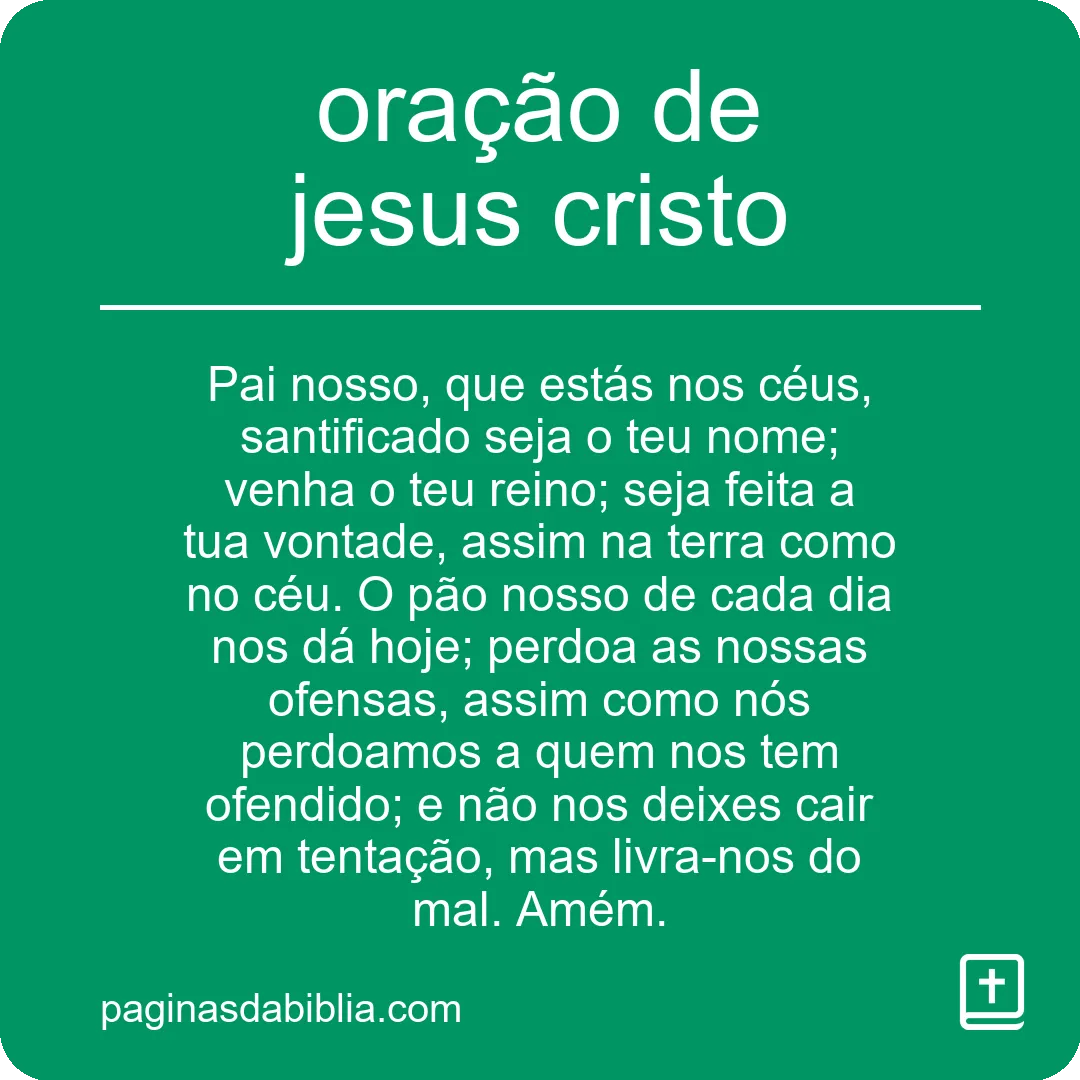 oração de jesus cristo