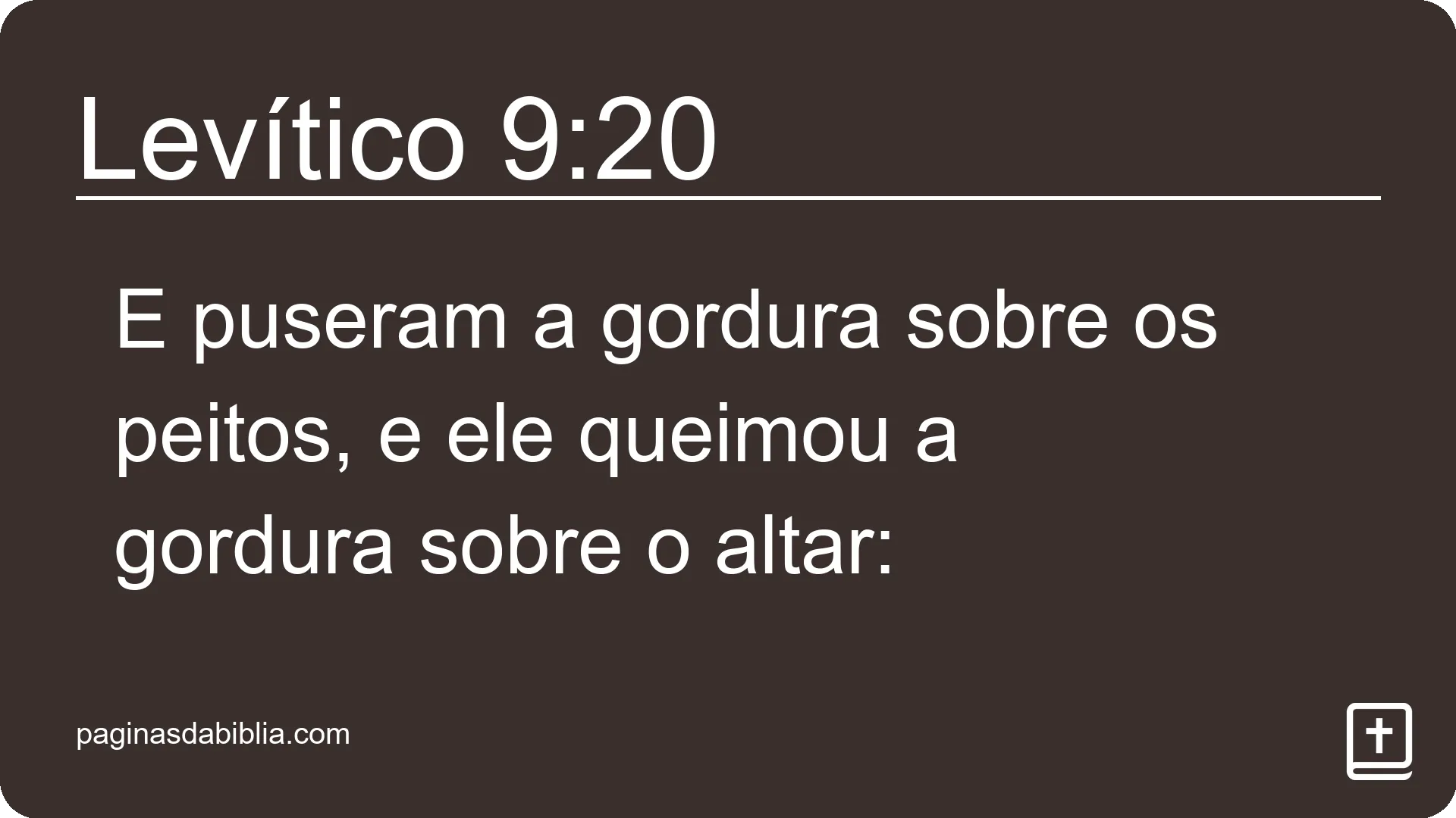 Levítico 9:20