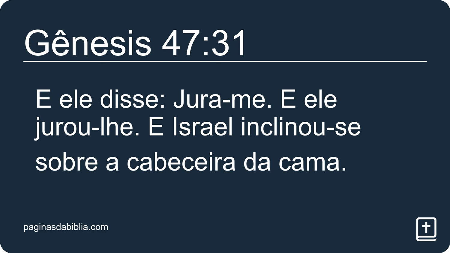 Gênesis 47:31