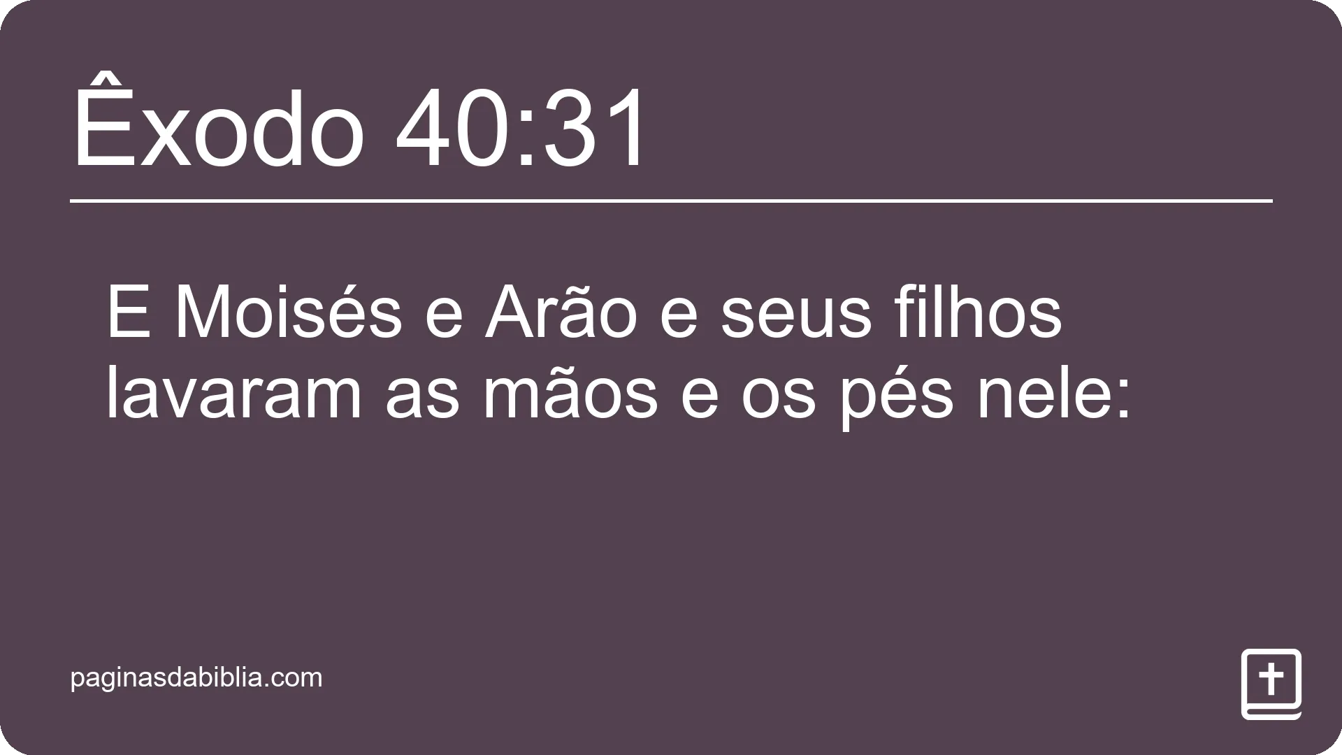 Êxodo 40:31