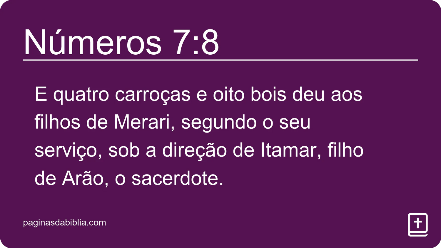 Números 7:8