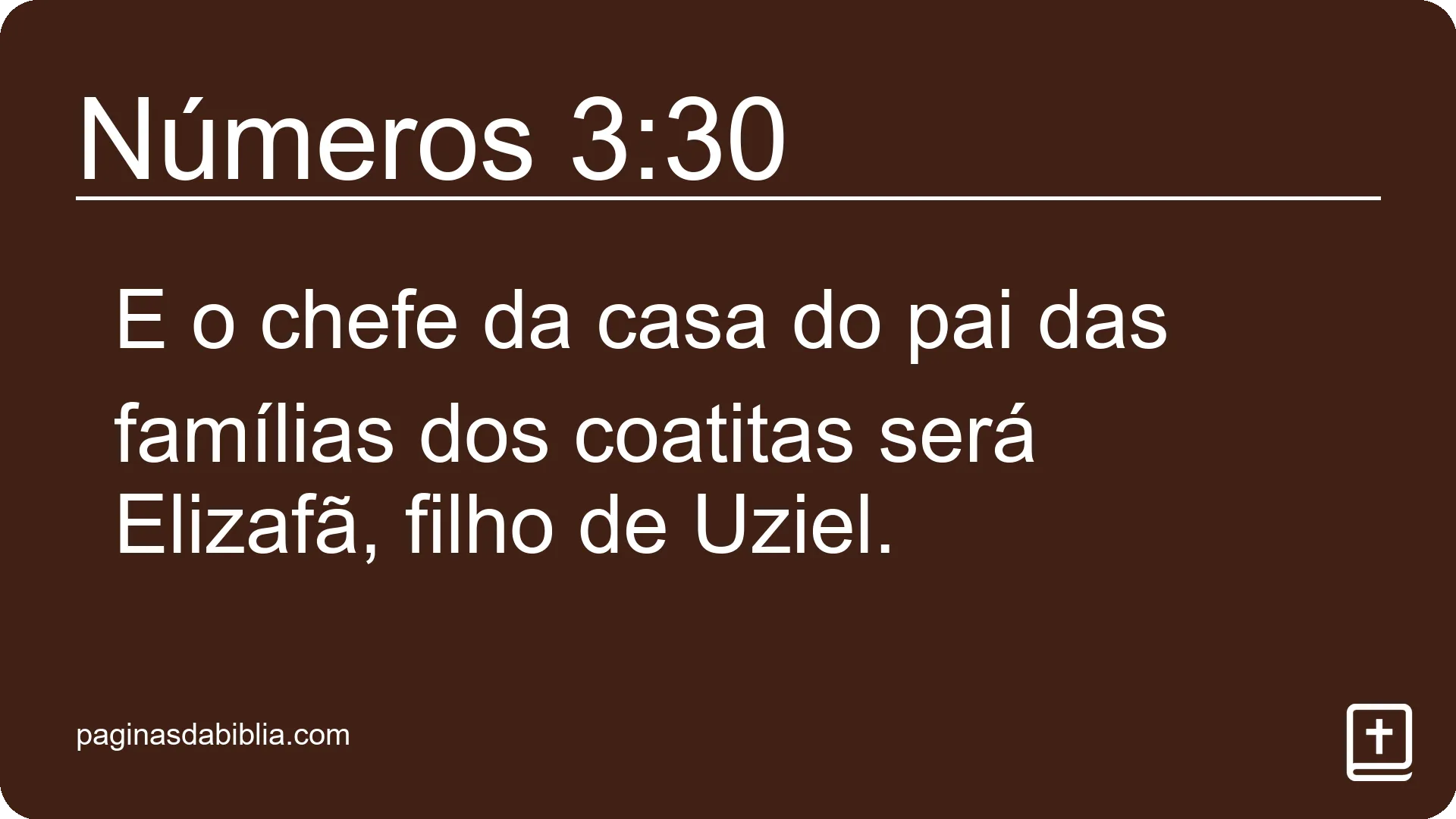 Números 3:30