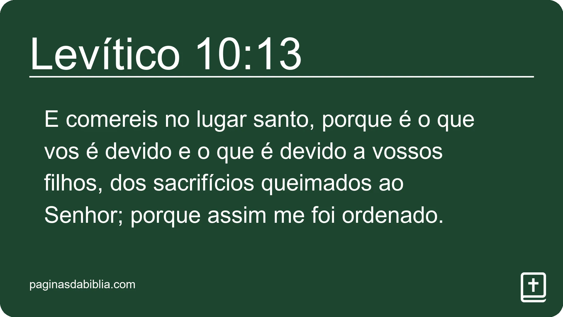 Levítico 10:13