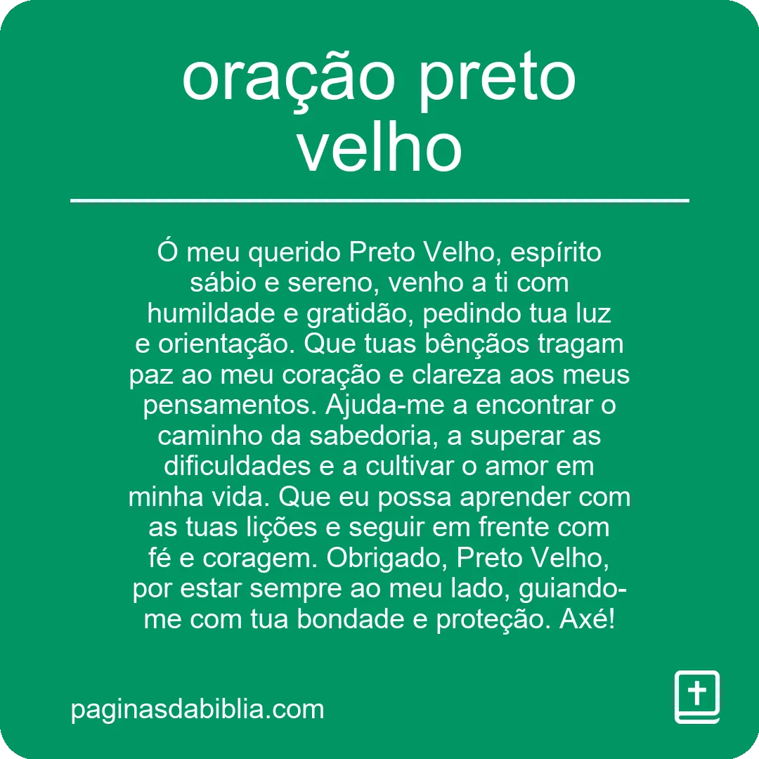 oração preto velho