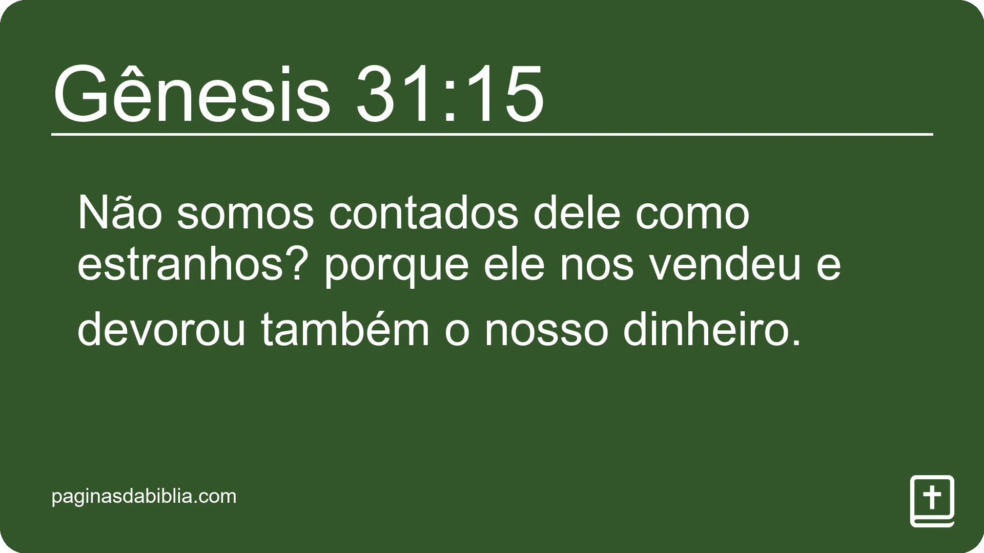 Gênesis 31:15