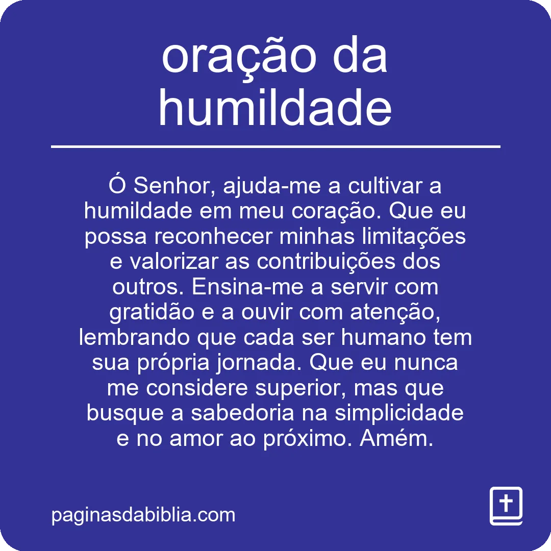 oração da humildade