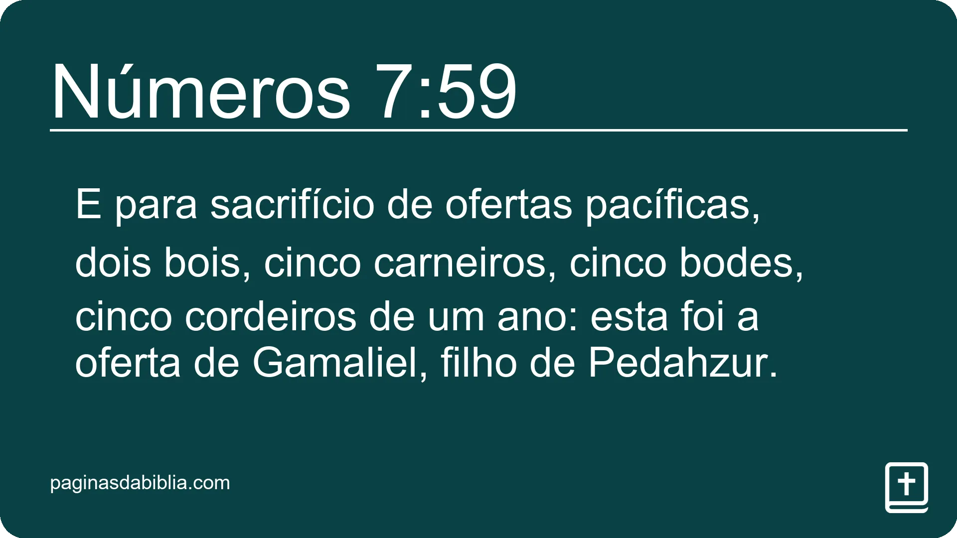 Números 7:59