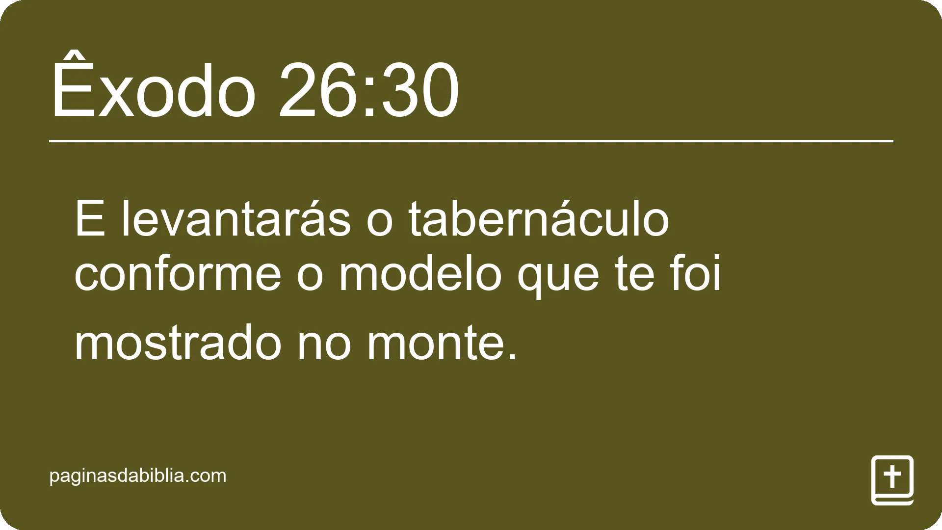 Êxodo 26:30