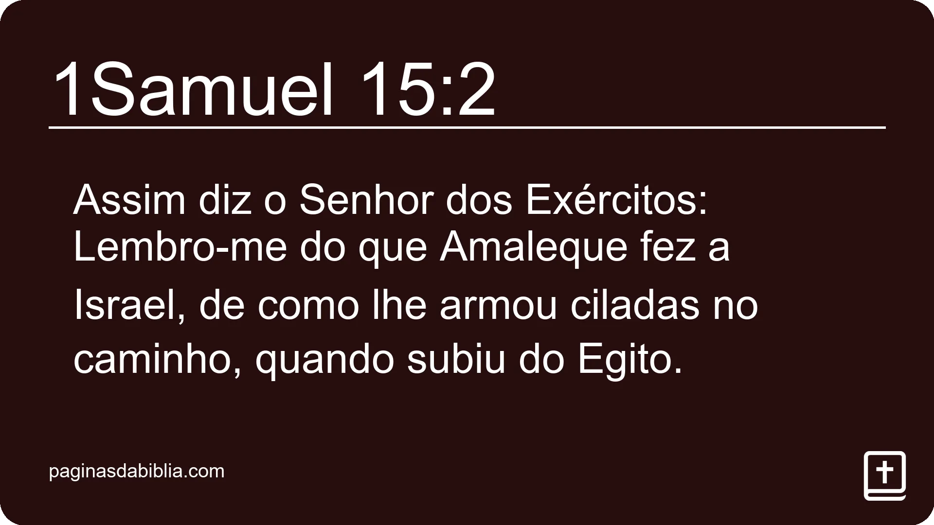 1Samuel 15:2