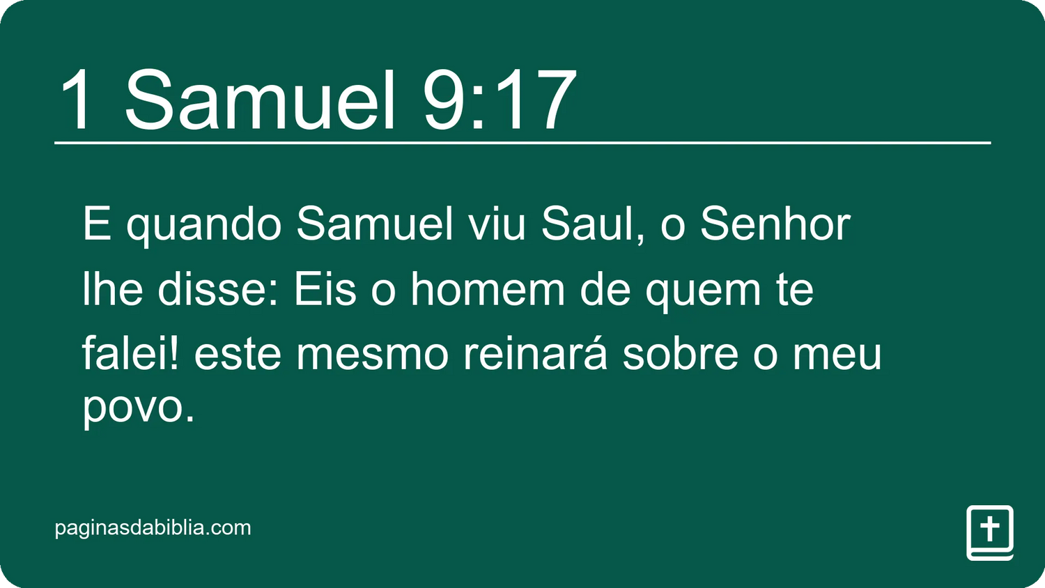 1 Samuel 9:17