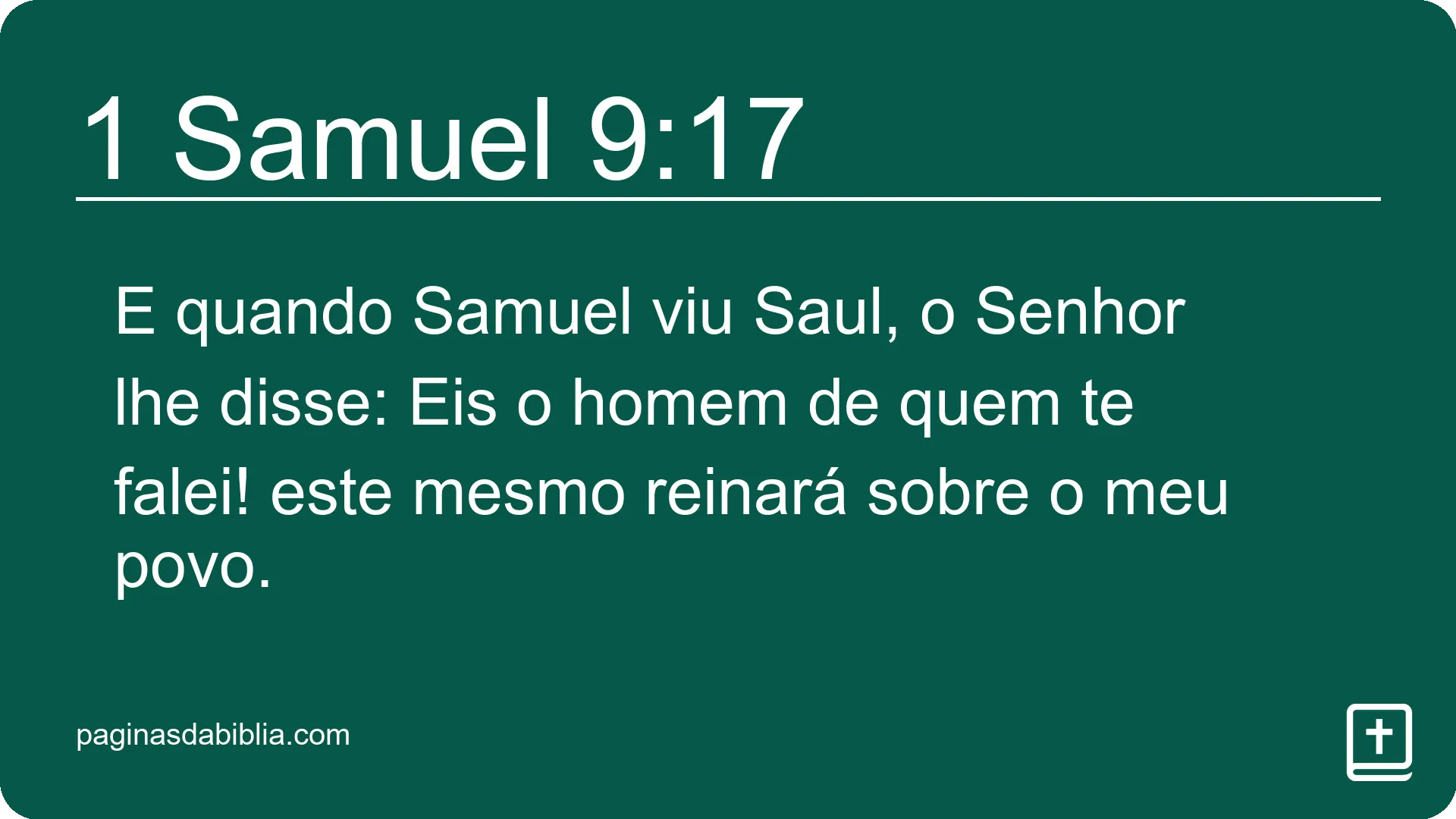 1 Samuel 9:17