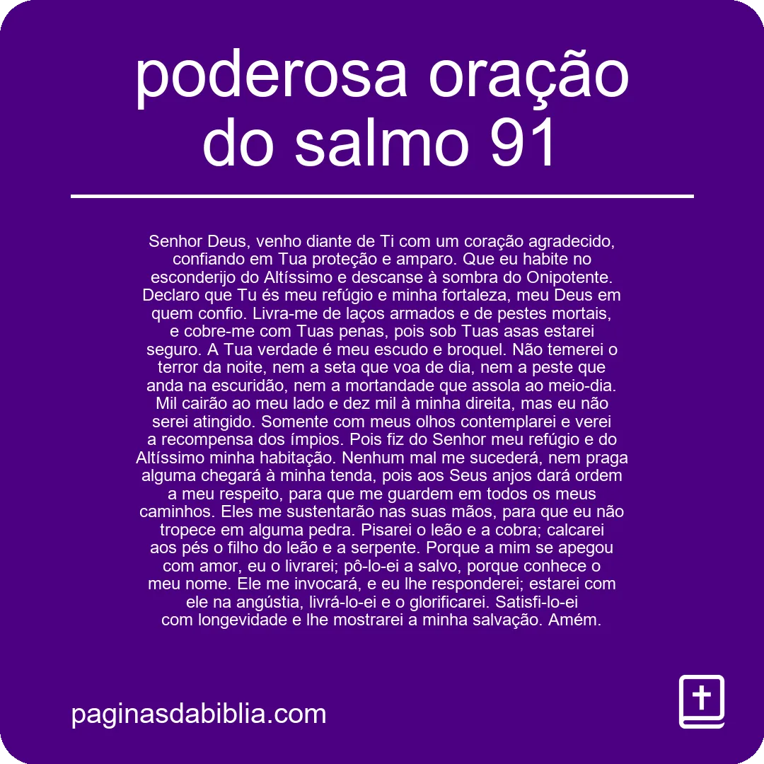 poderosa oração do salmo 91