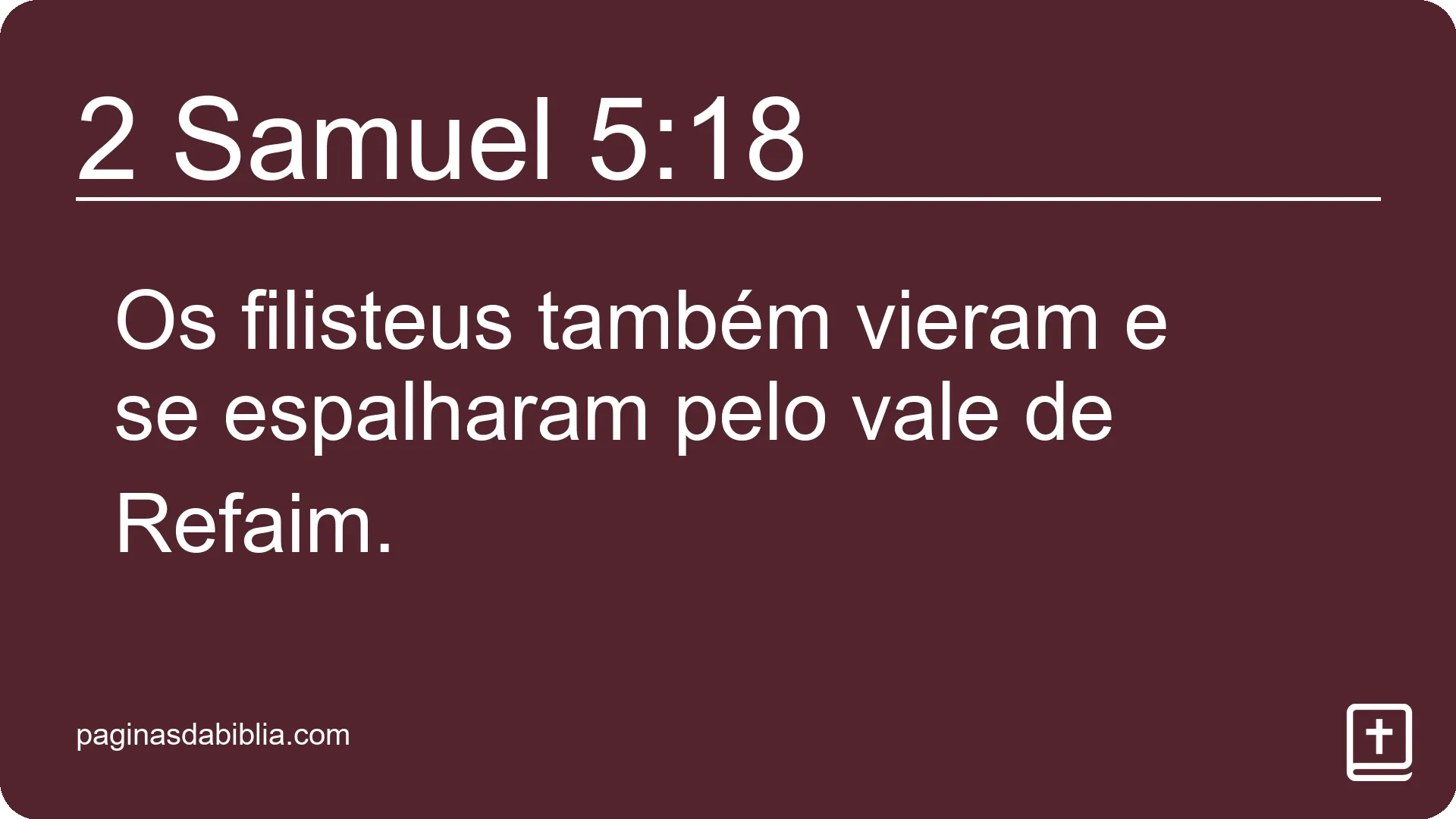 2 Samuel 5:18