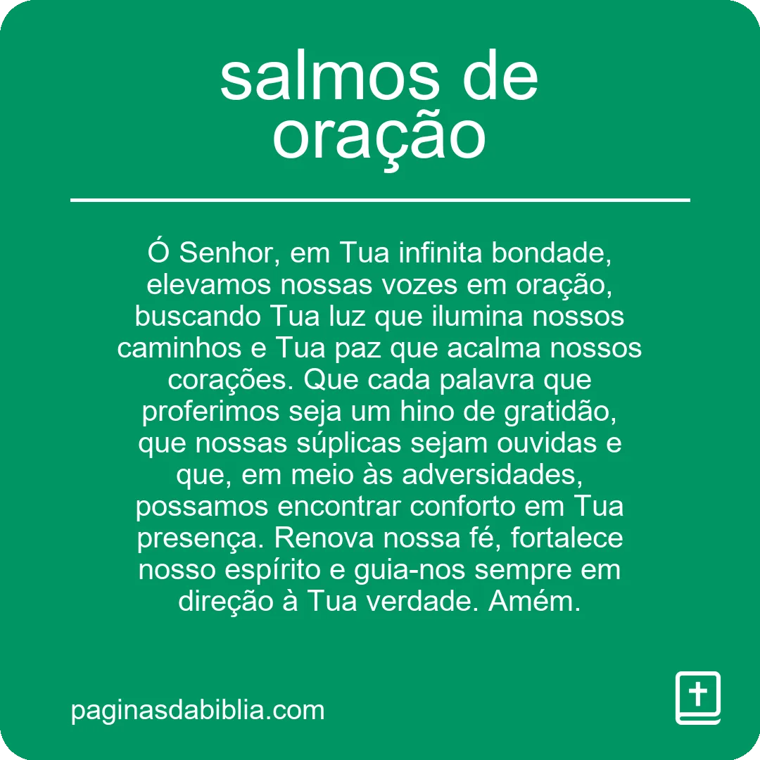 salmos de oração