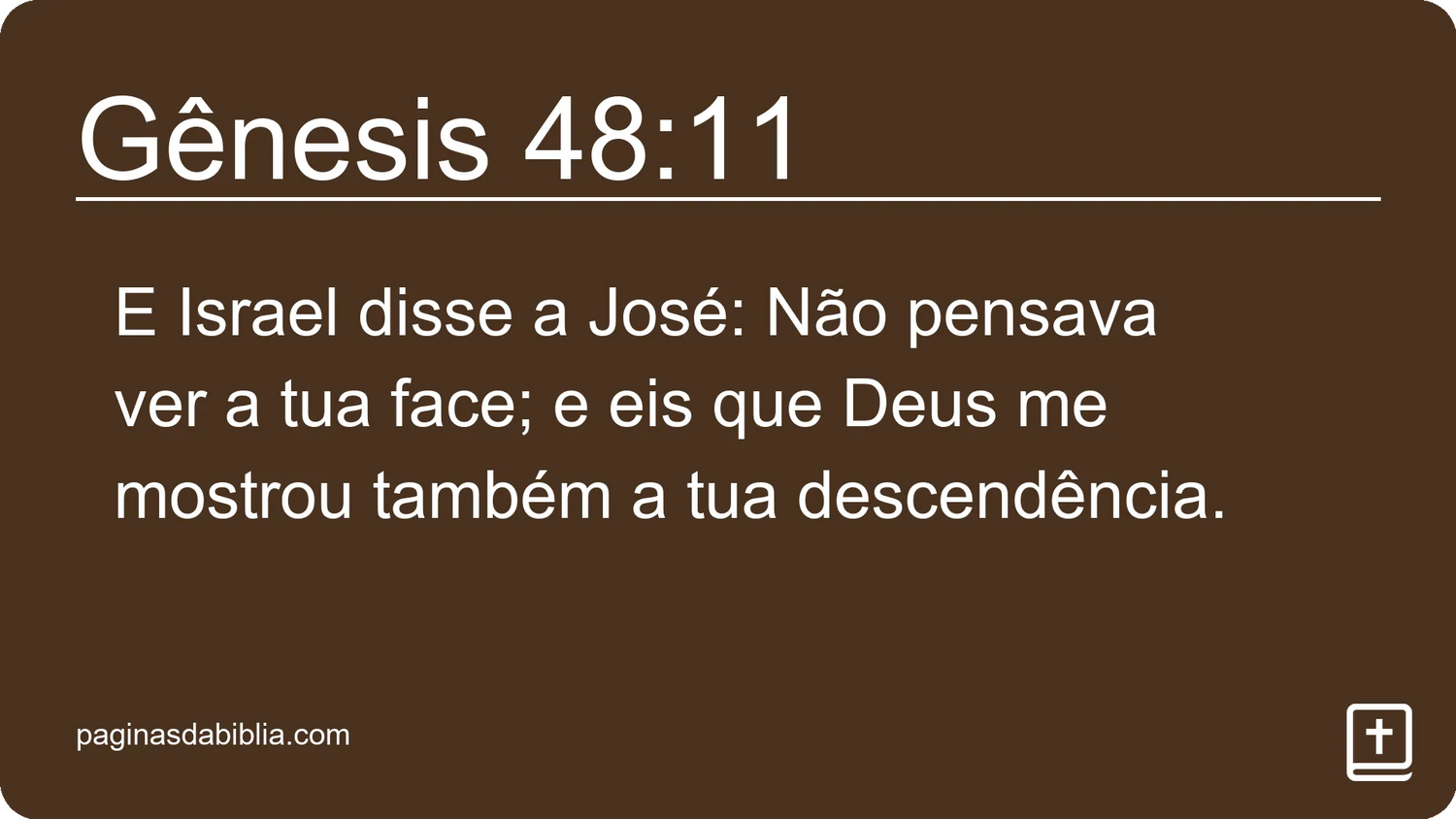 Gênesis 48:11