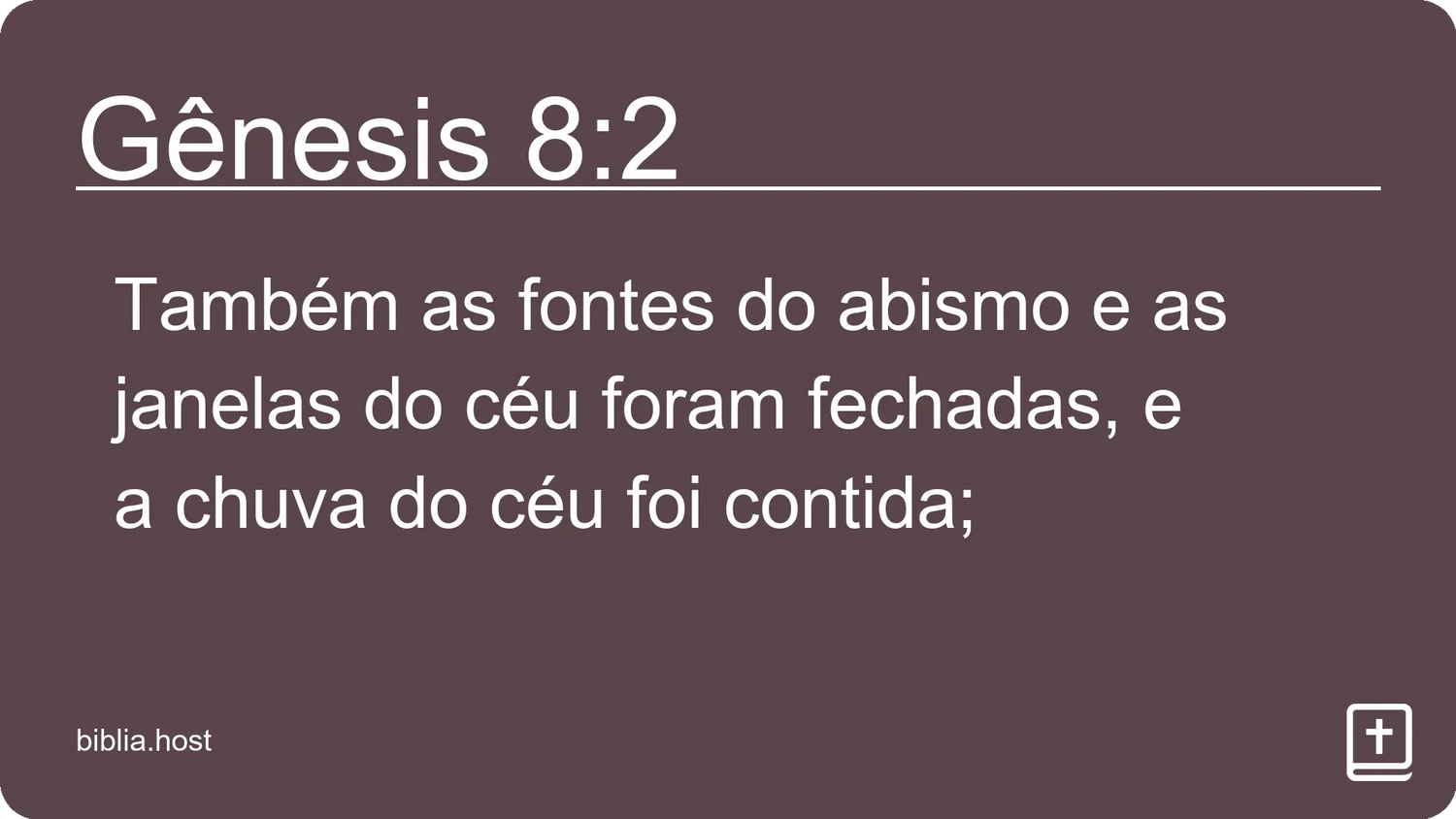 Gênesis 8:2