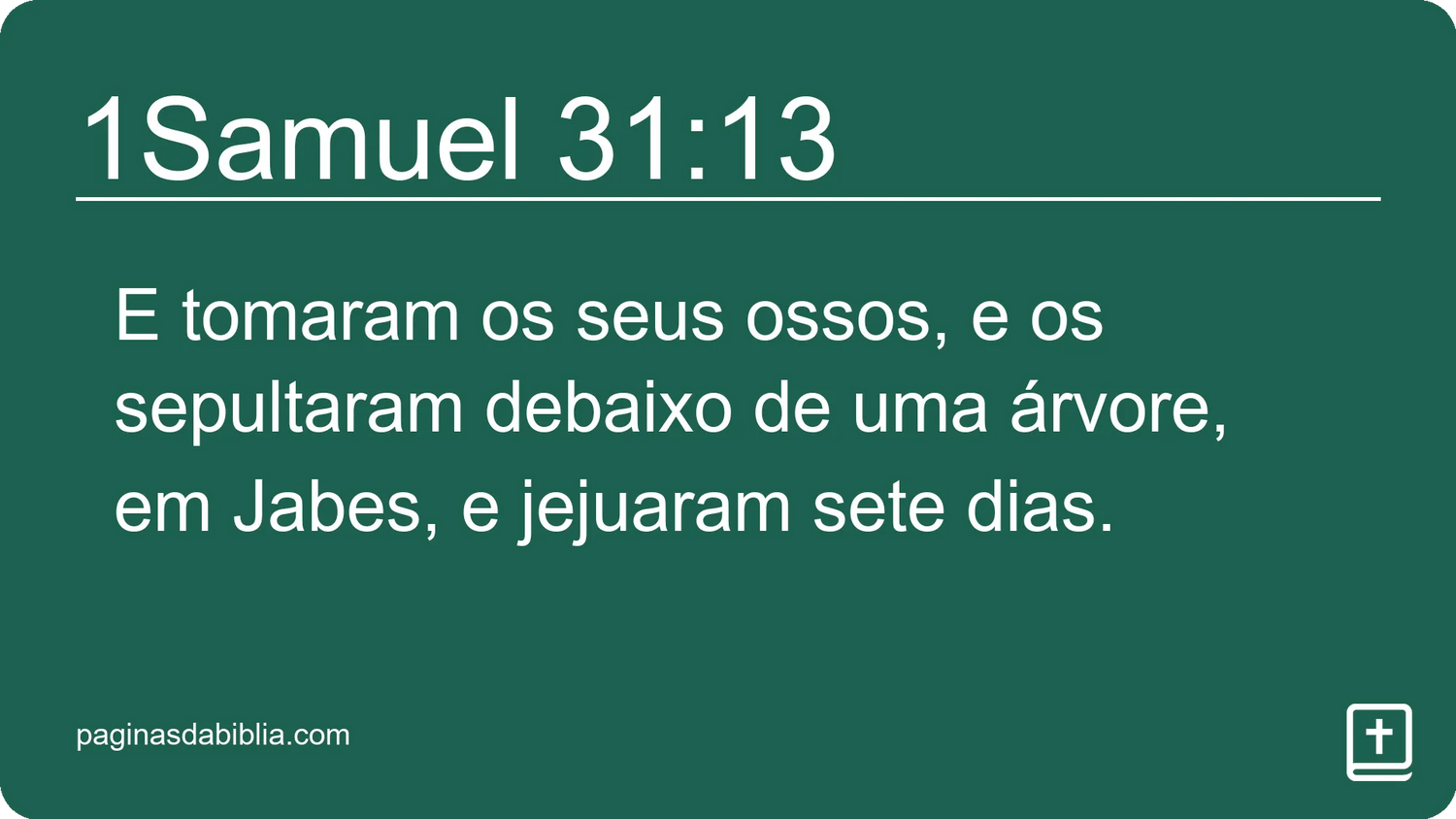 1Samuel 31:13