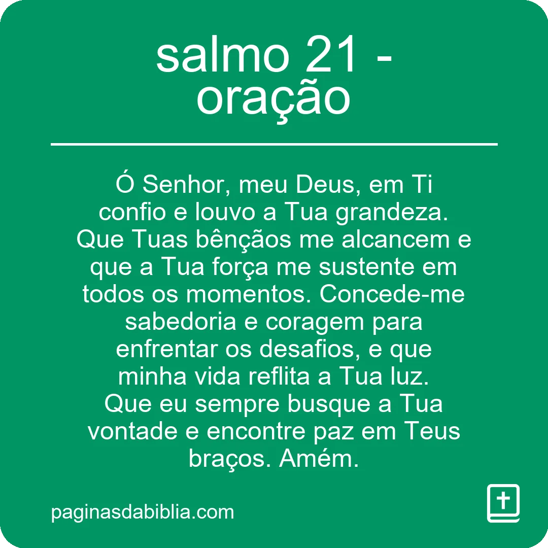 salmo 21 - oração