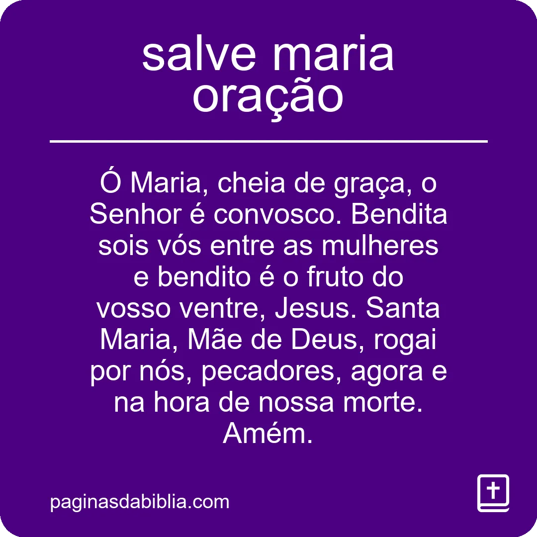 salve maria oração