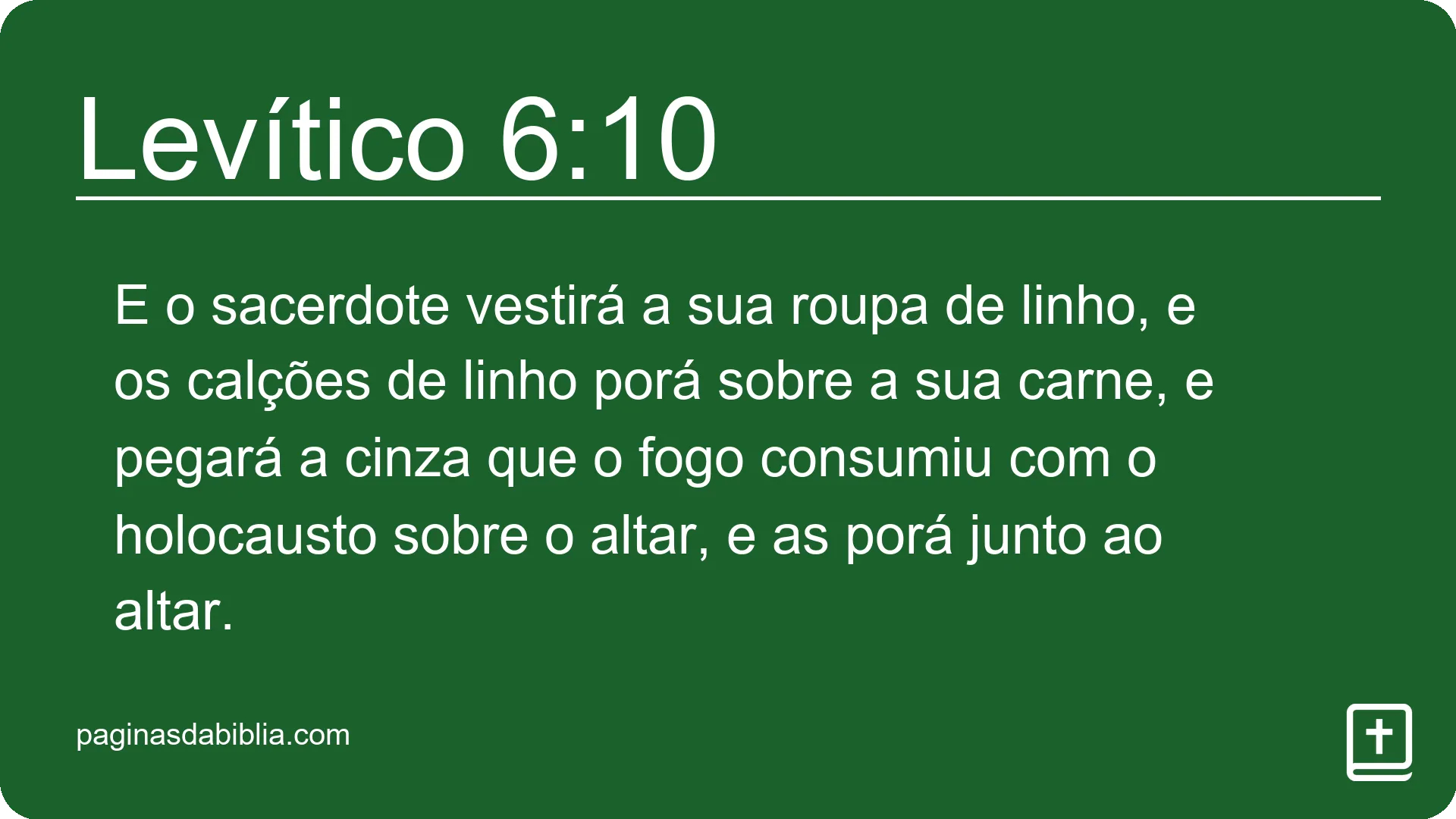 Levítico 6:10