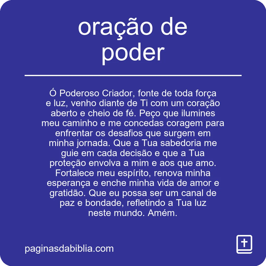 oração de poder