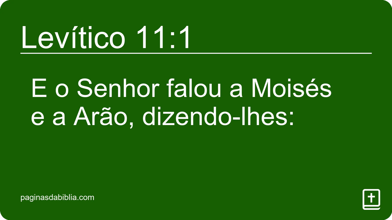 Levítico 11:1