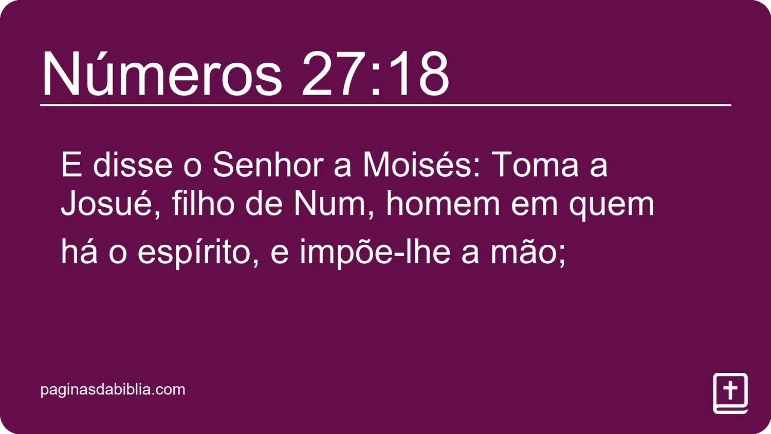 Números 27:18