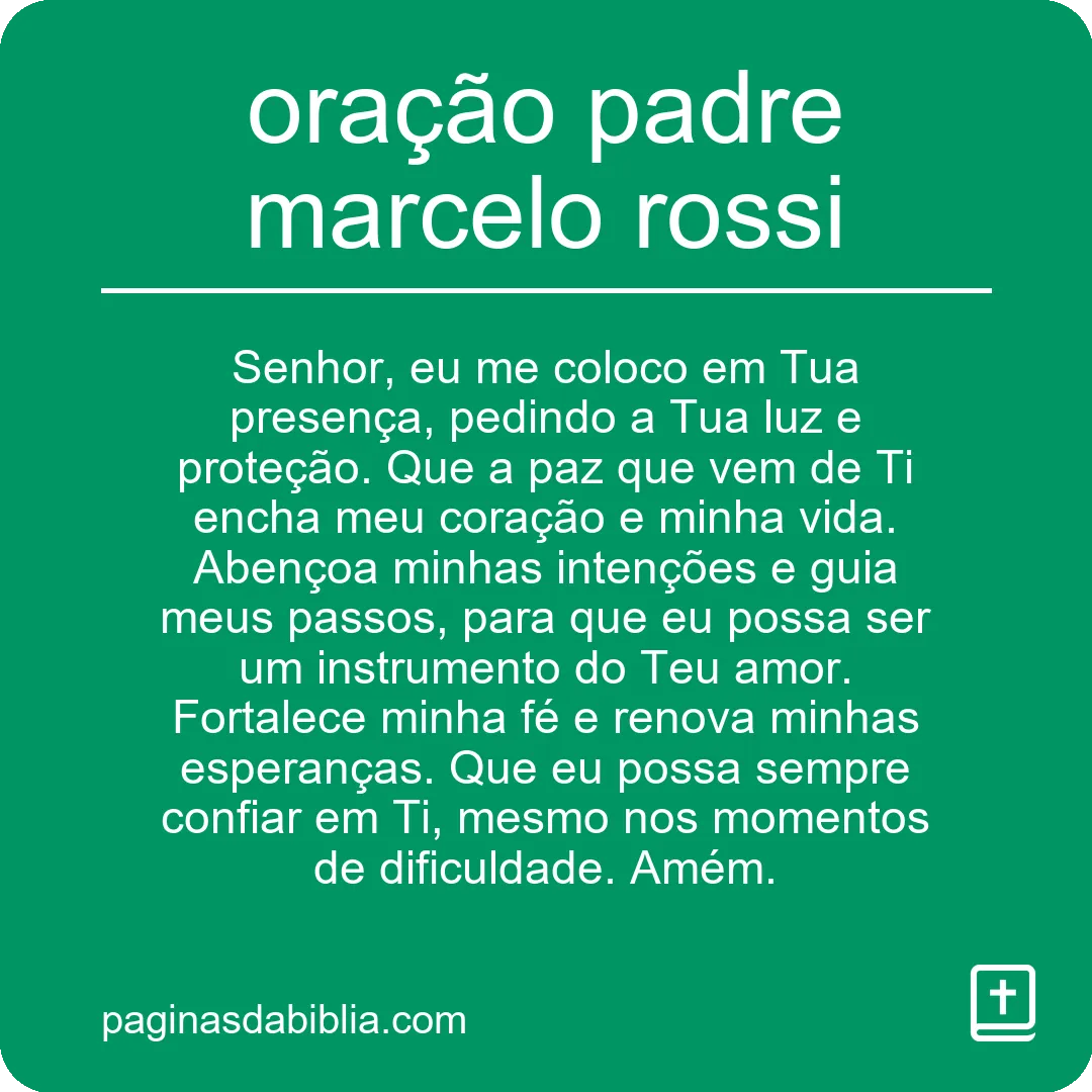 oração padre marcelo rossi