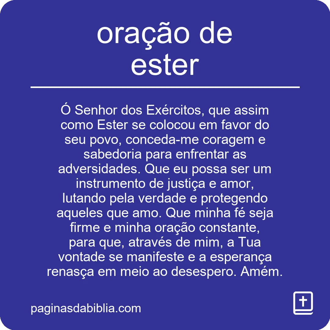 oração de ester