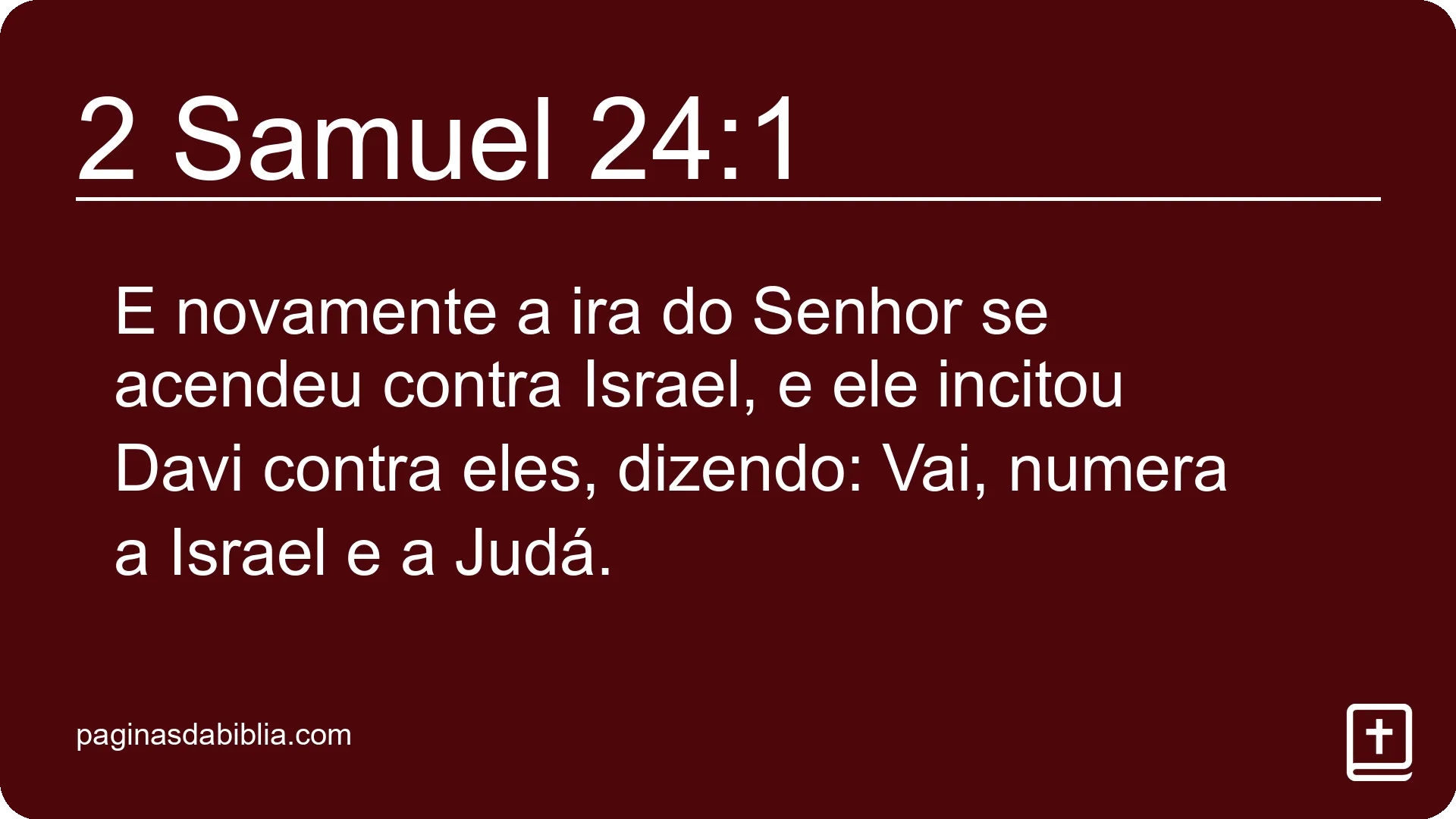 2 Samuel 24:1