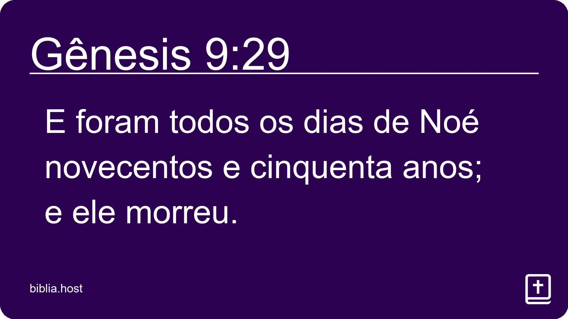 Gênesis 9:29