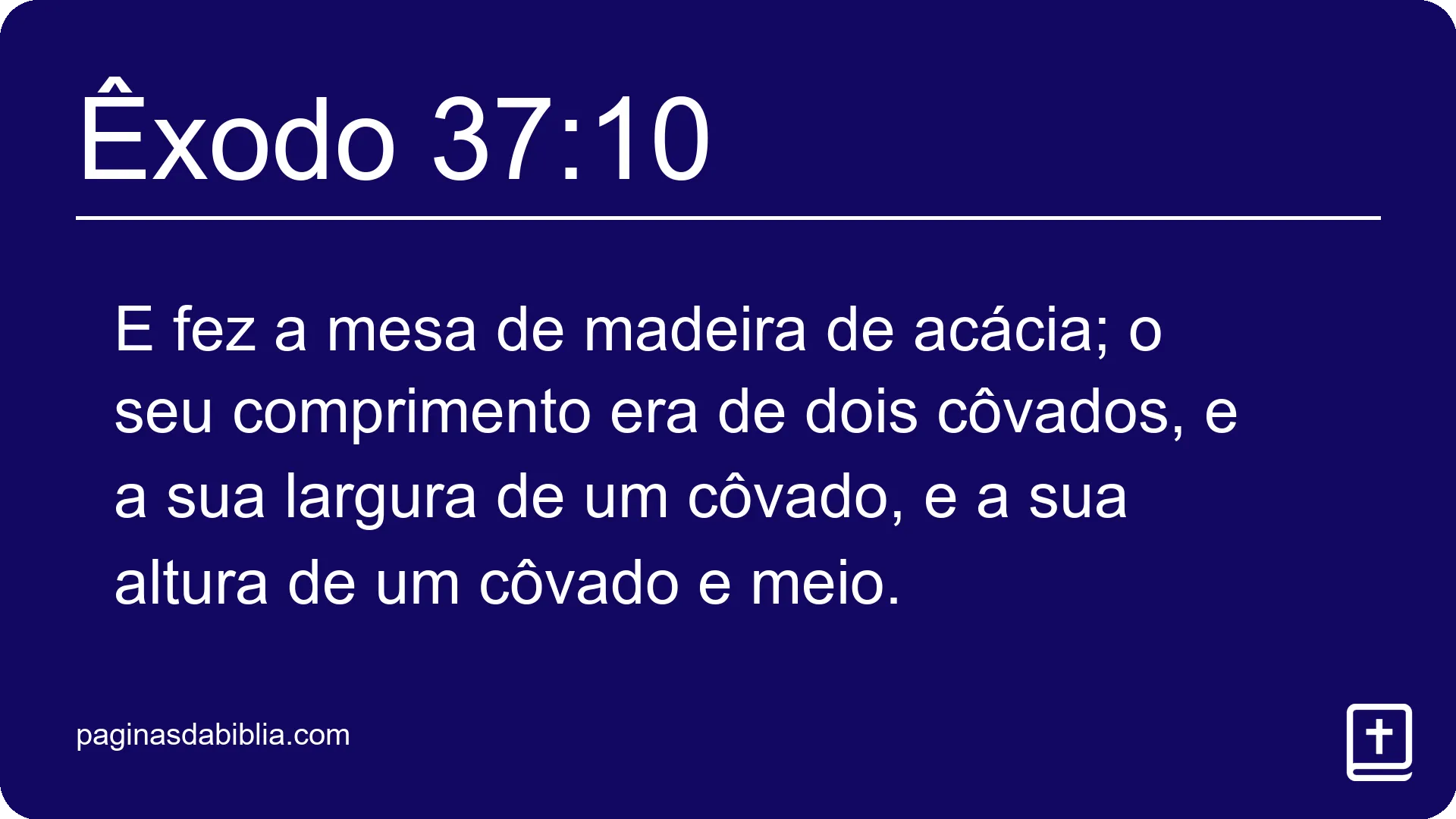 Êxodo 37:10