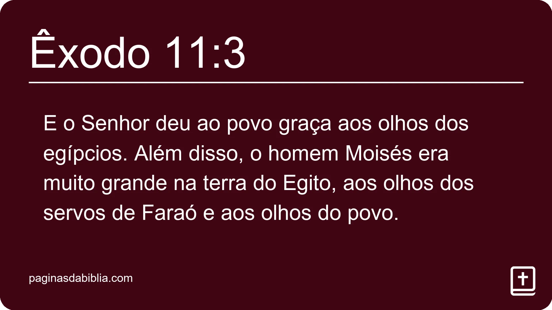 Êxodo 11:3