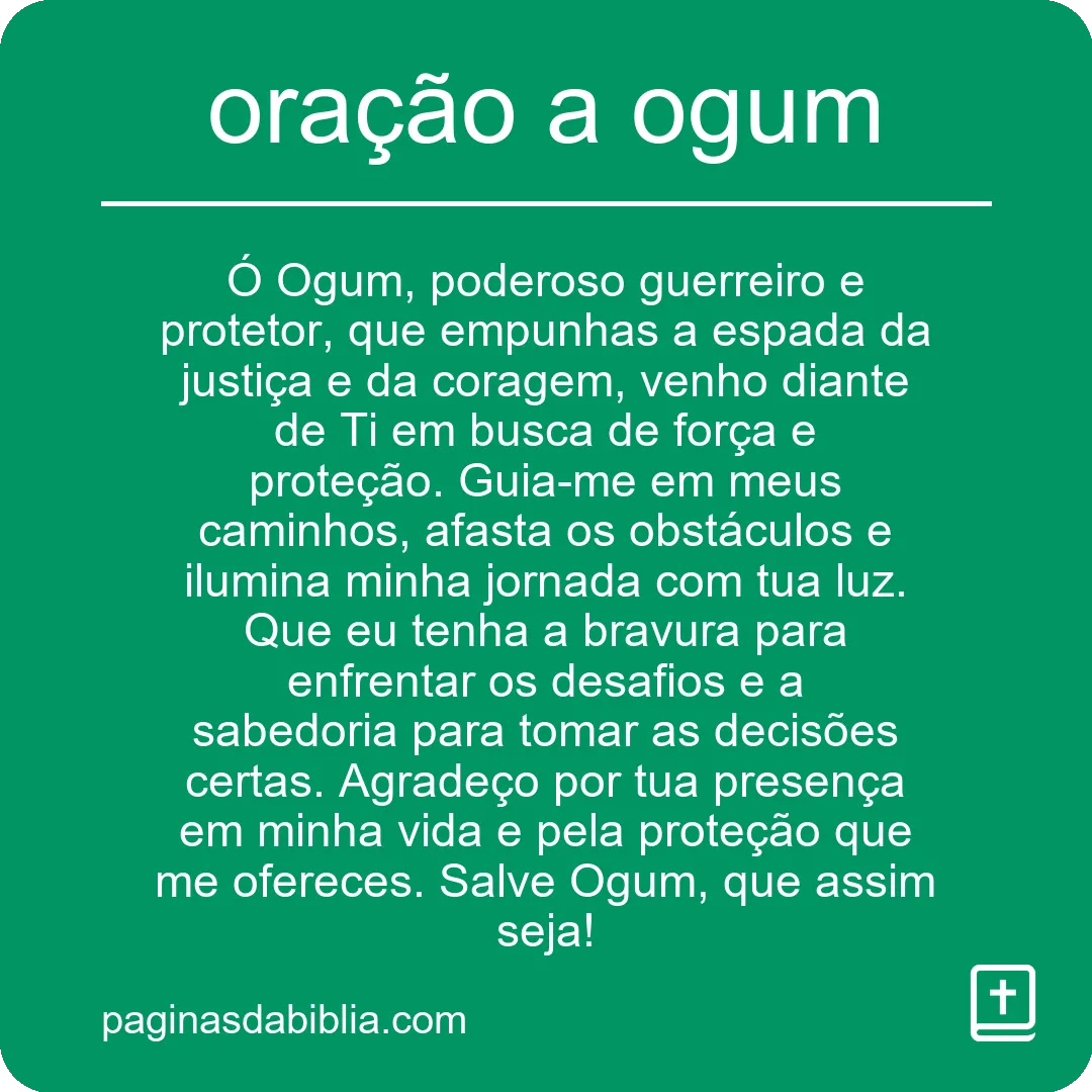 oração a ogum