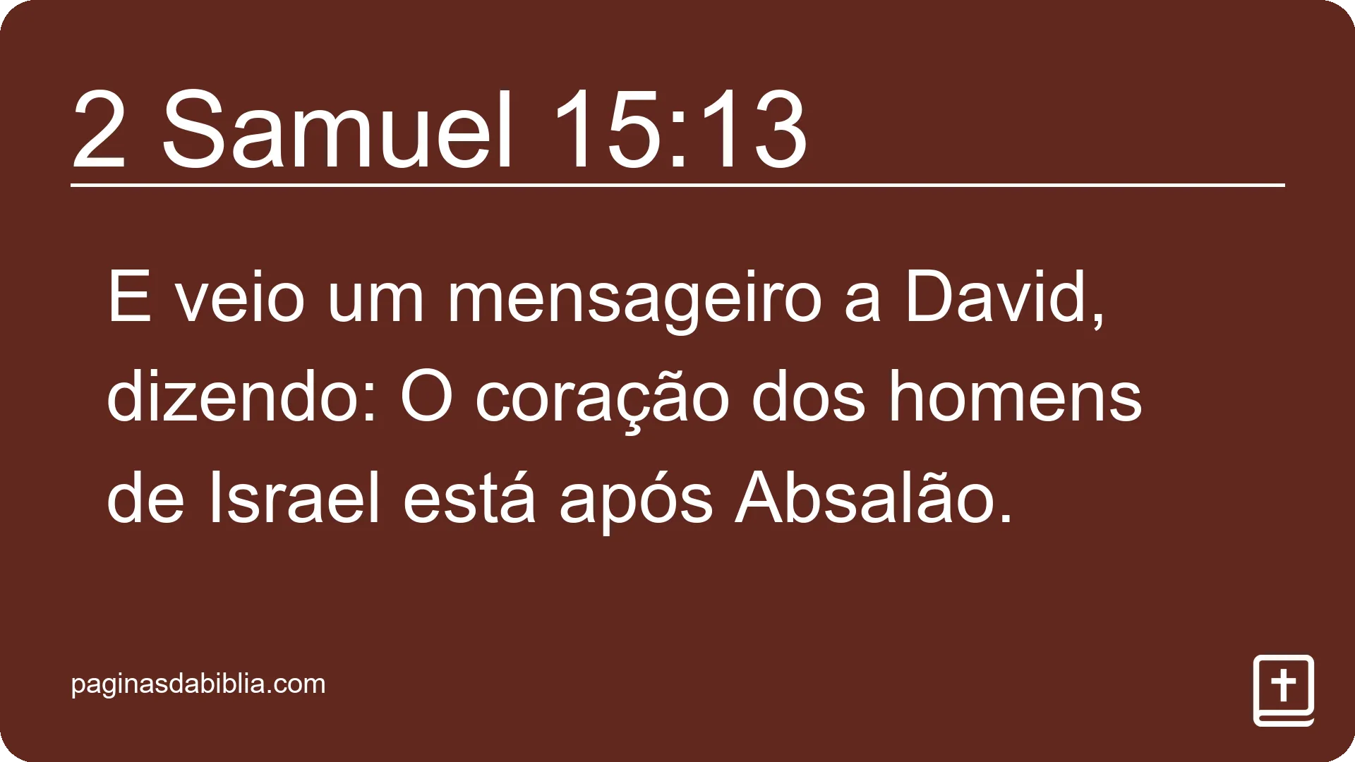 2 Samuel 15:13