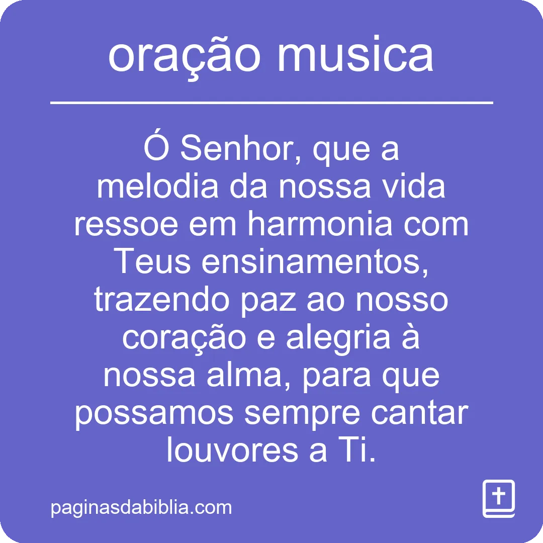 oração musica