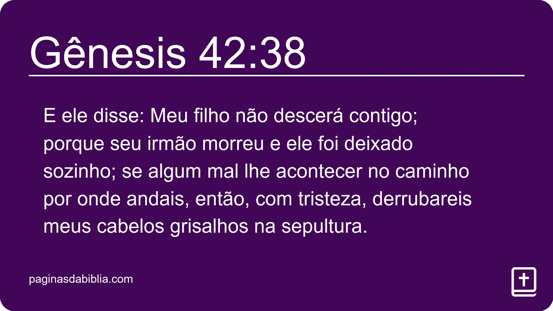 Gênesis 42:38