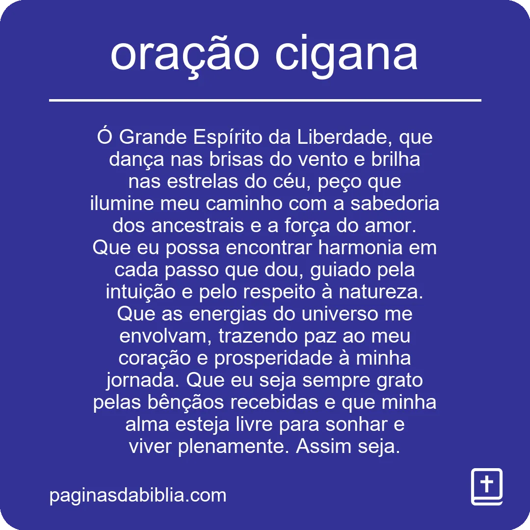 oração cigana