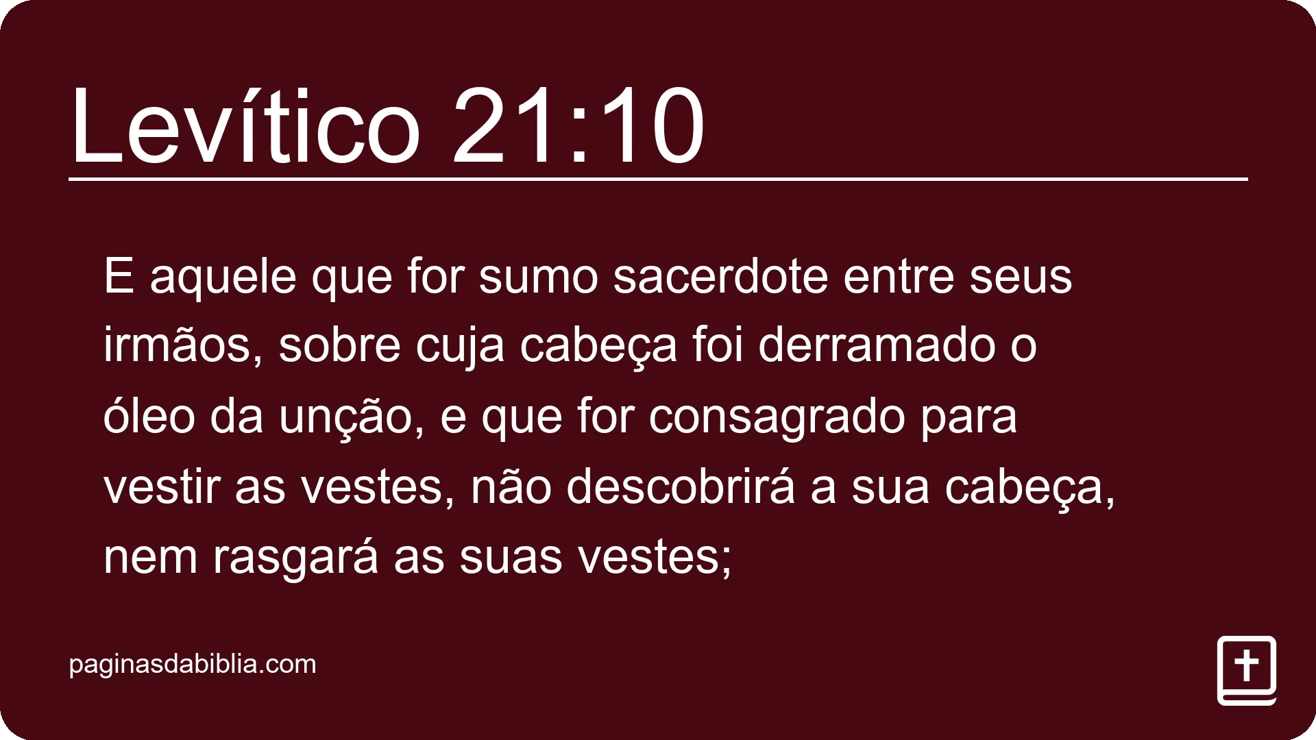 Levítico 21:10