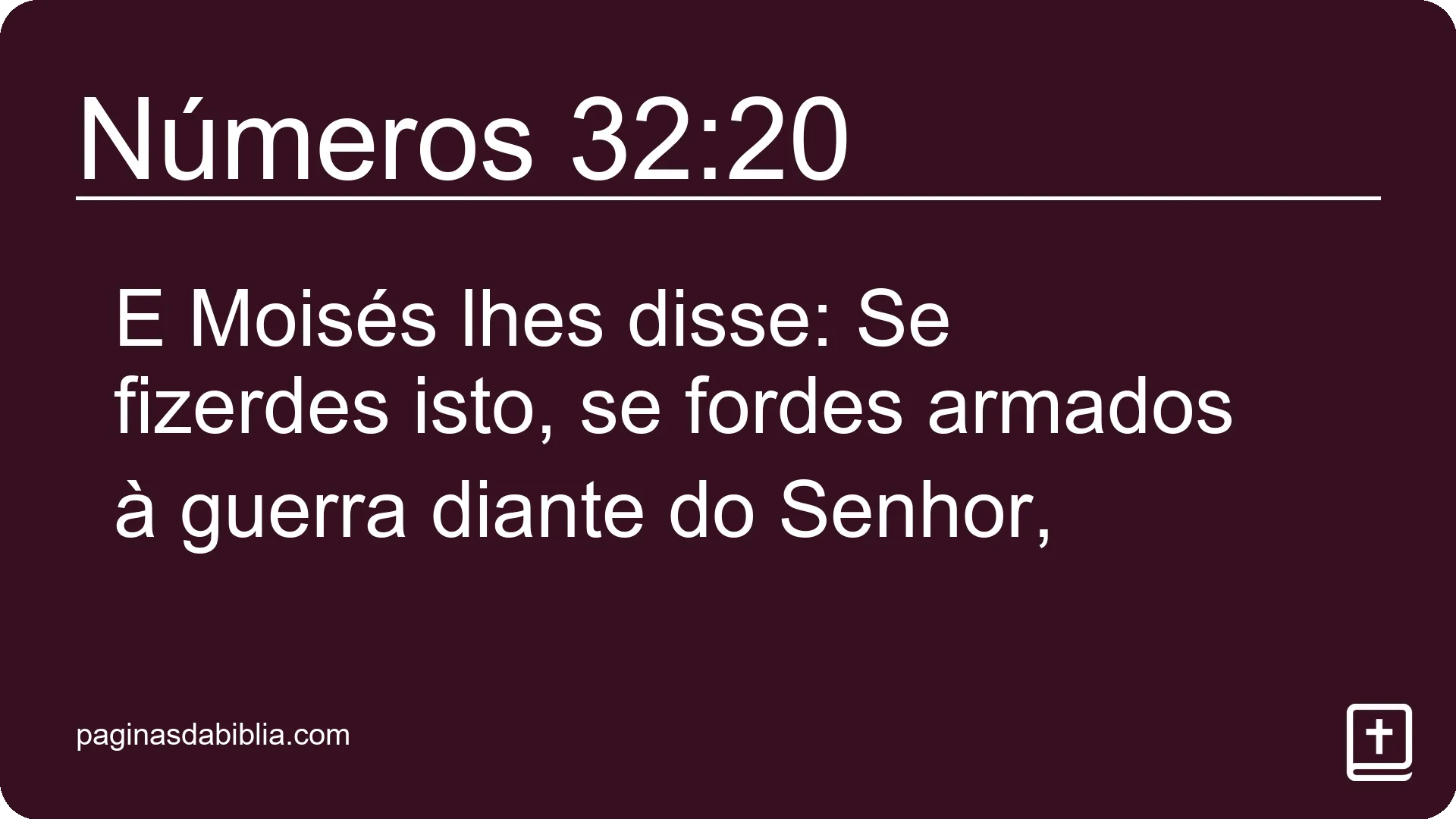 Números 32:20