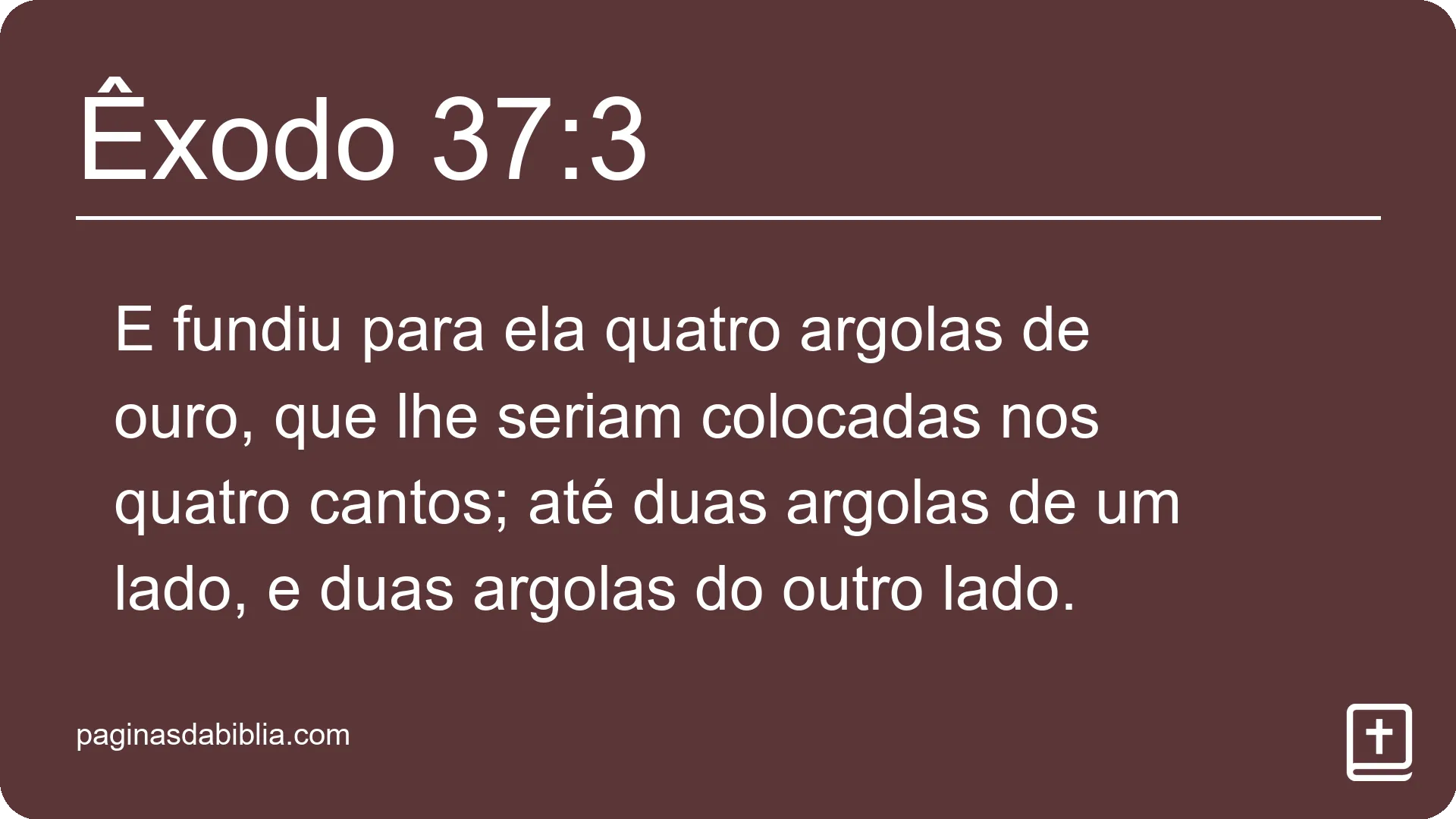 Êxodo 37:3