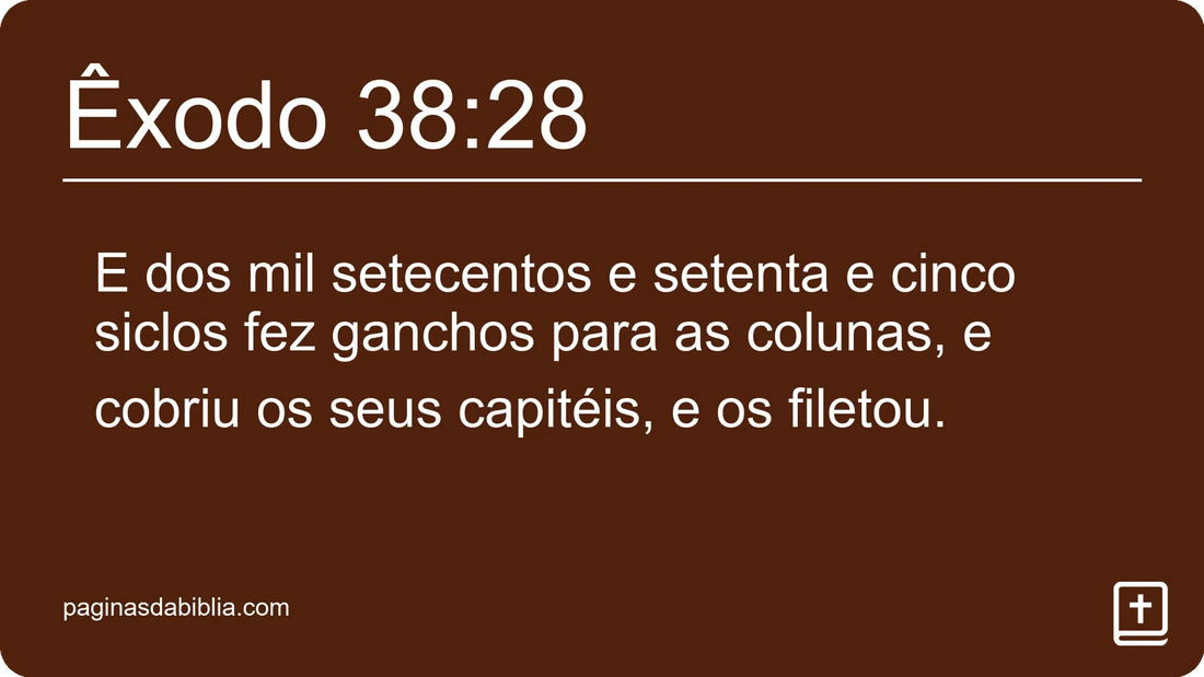 Êxodo 38:28