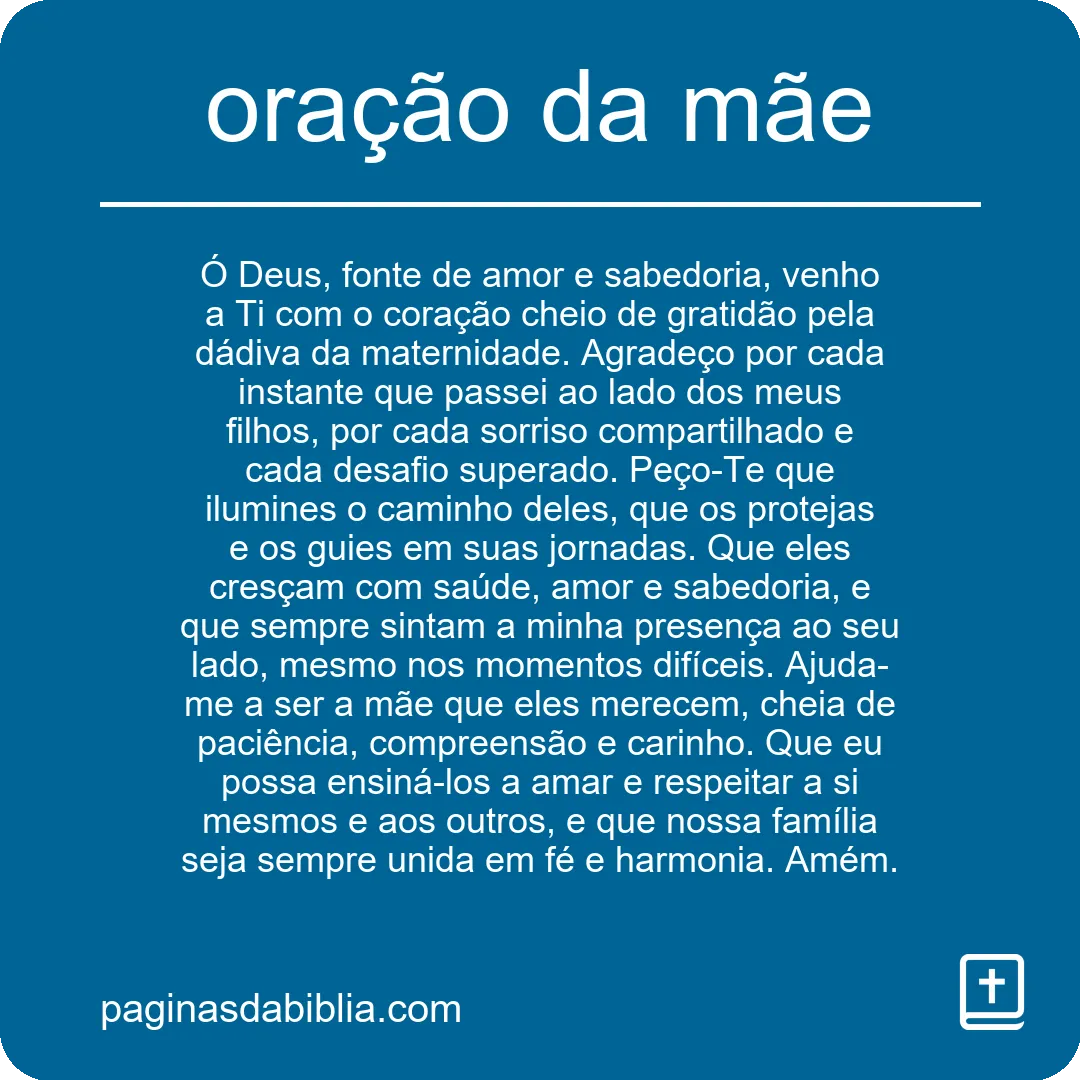 oração da mãe