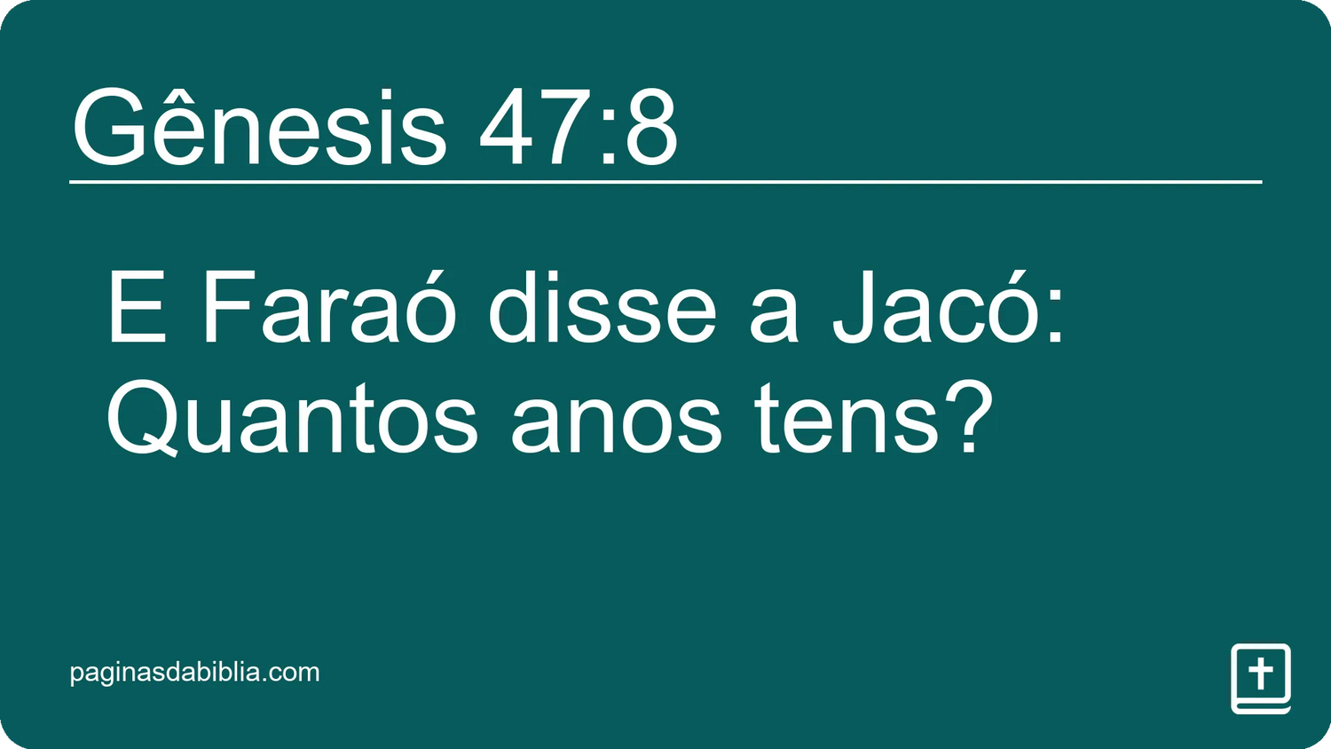 Gênesis 47:8