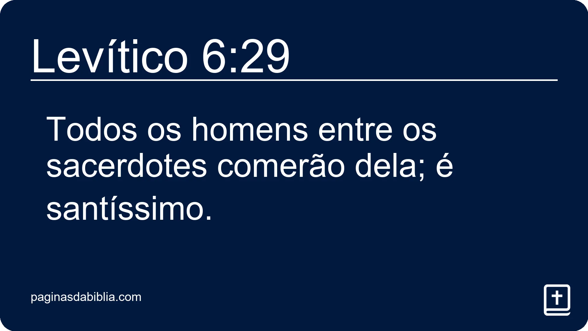 Levítico 6:29