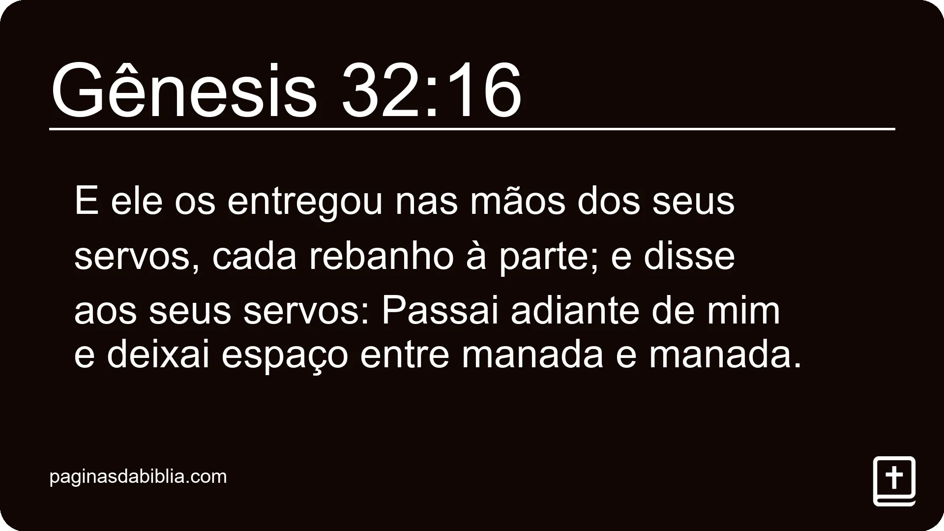 Gênesis 32:16