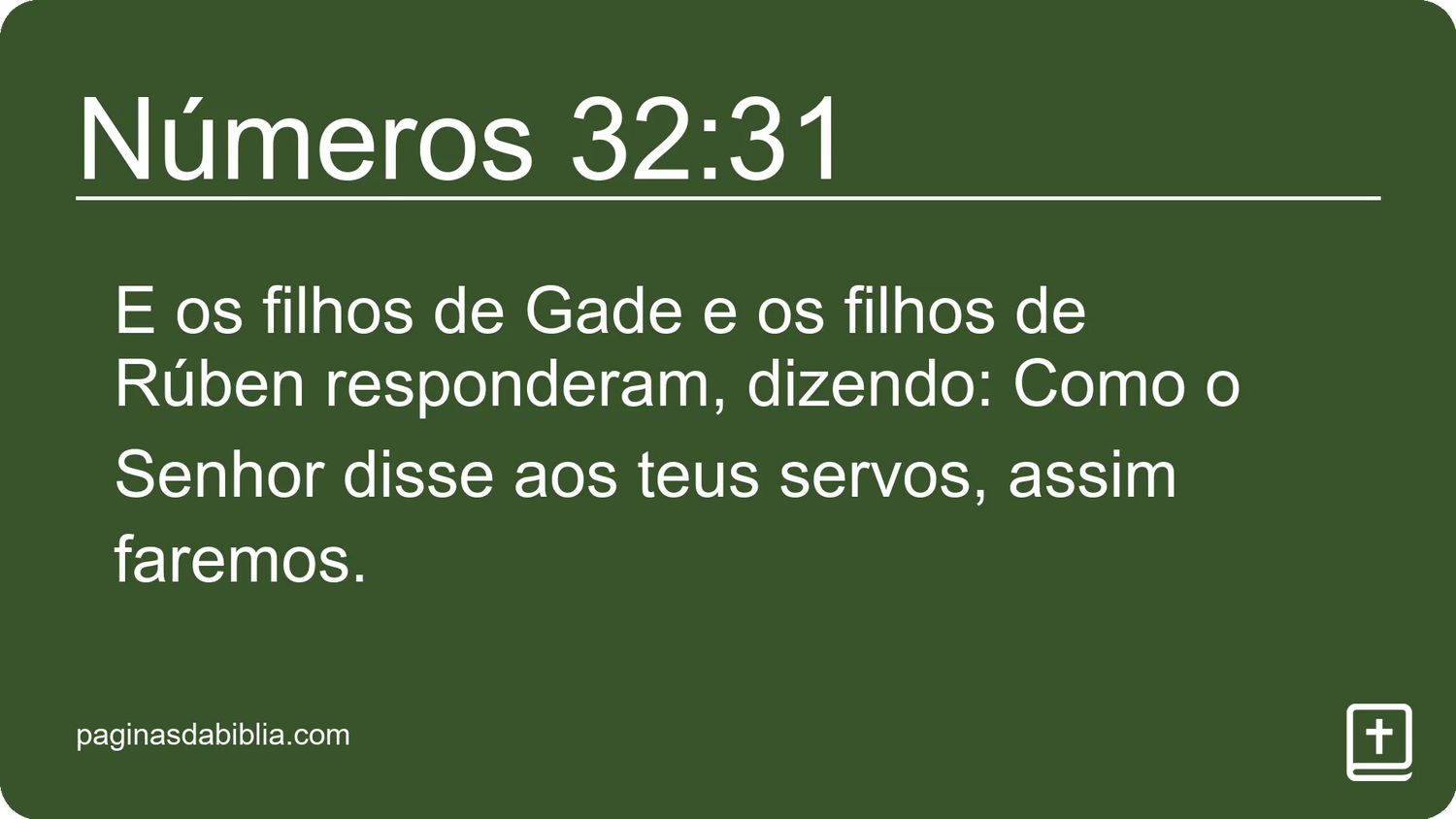 Números 32:31