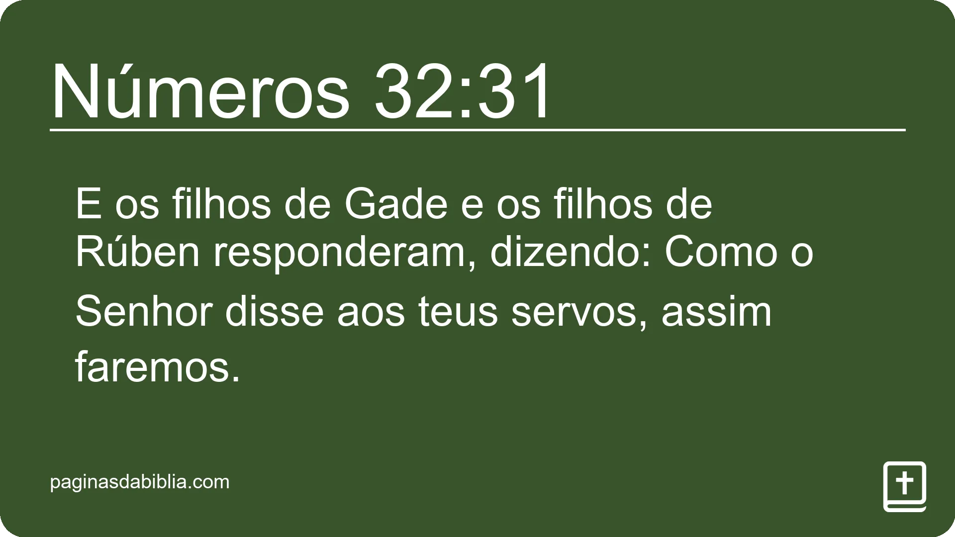 Números 32:31