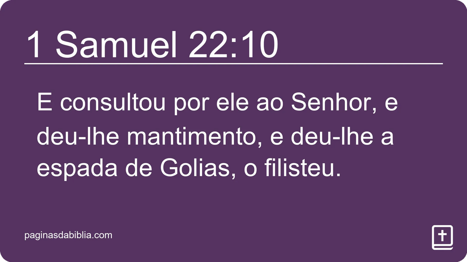 1 Samuel 22:10