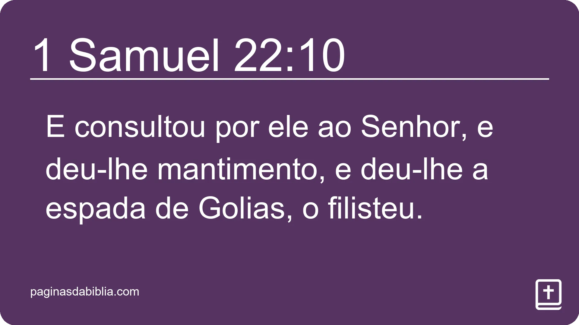 1 Samuel 22:10